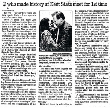 A 200000 memorial was dedicated in 1990 on the Kent State campus to the